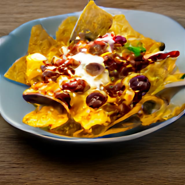 Nachos with Cheese & Chili.