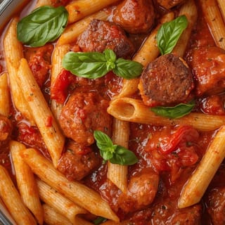 Mostaccioli with Italian Sausage